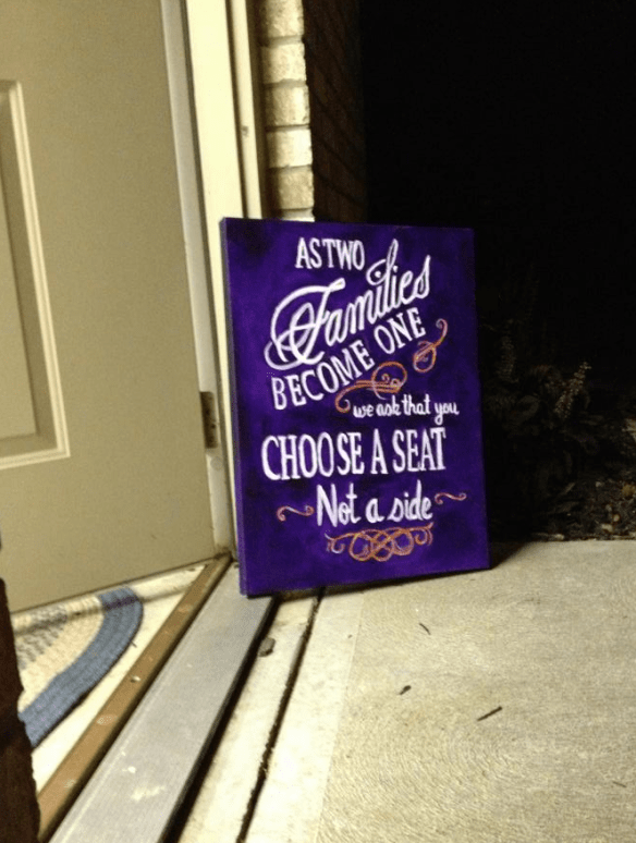 Choose a Seat Not a Side 